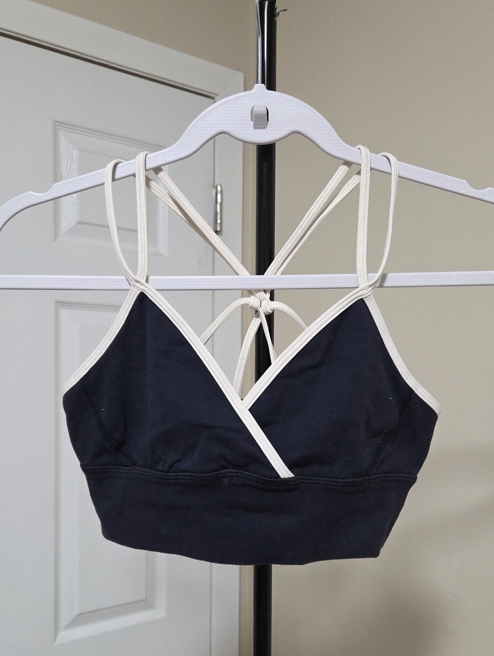 lululemon athletica Navy Sports Bralette with Cream Trim